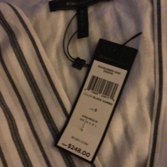 BCBG MAXAZRIA  Pin Stripe bell sleeve casual dress - Picture 2 of 2